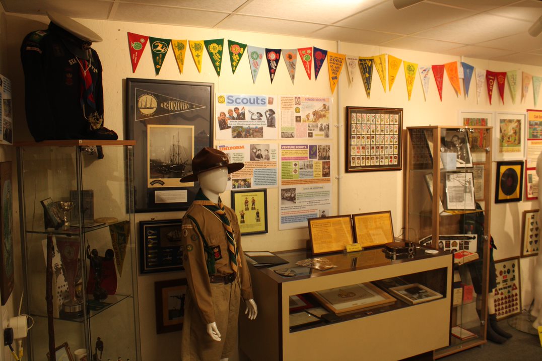 Interior picture of the Hampshire Scouts Heritage Centre in Ferny Crofts.