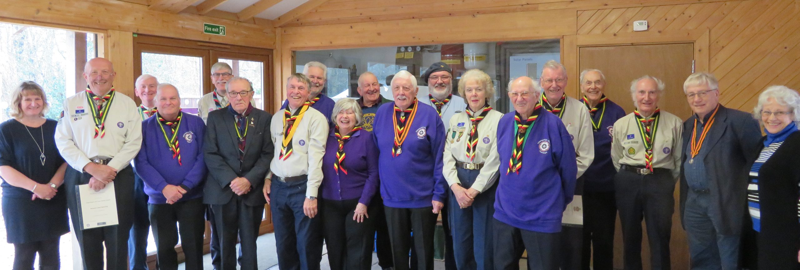 A group photo of Hampshire Scout Heritage members